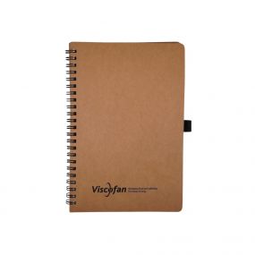 A5-size wire-o recycled cardboard cover notebook