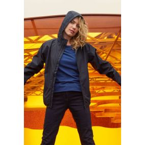 Unisex waterproof windbreaker black L